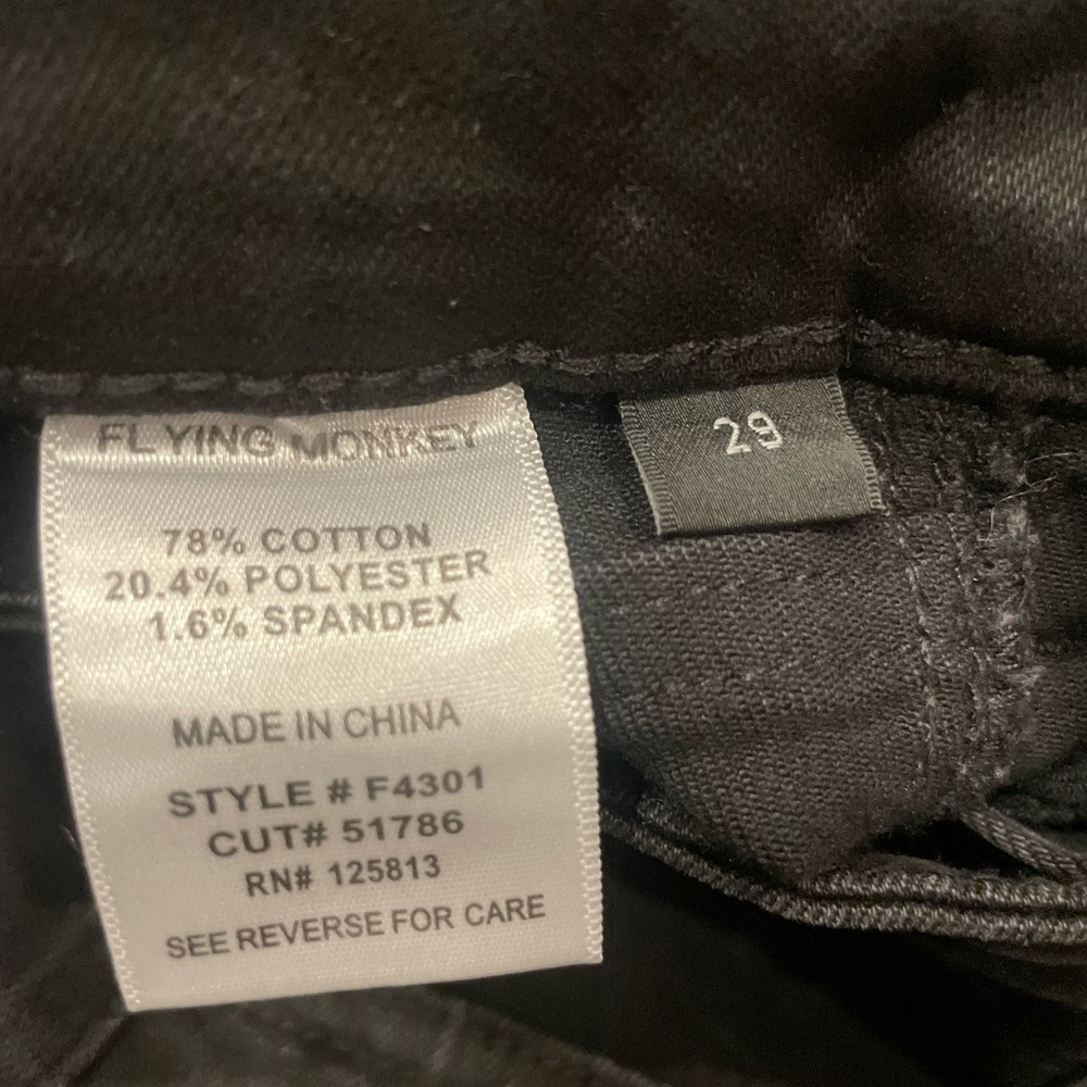 Flying Monkey Super High Rise Skinny Jeans Seam Detail Size 29 - Picture 5 of 5